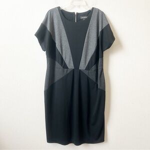 Lane Bryant Passport Collection Black
Gray Sheath Ponte Knit Dress Sz 18/20